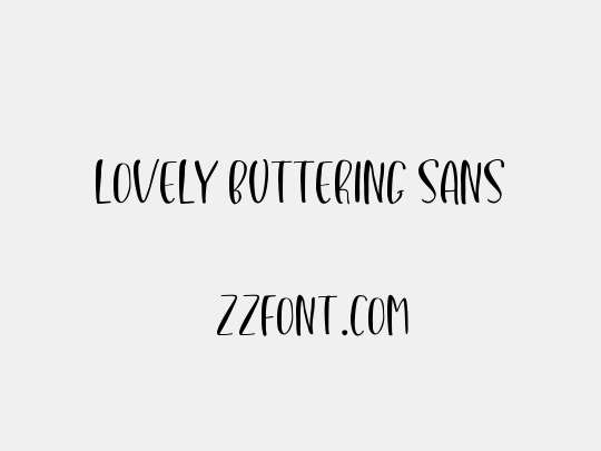 Lovely Buttering Sans