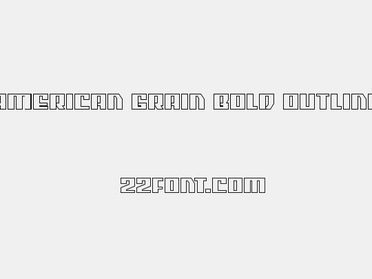 American Grain Bold Outline