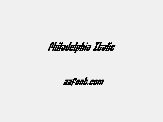 Philadelphia Italic