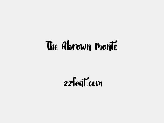 The Abrown Monte