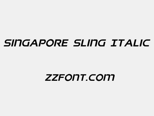 Singapore Sling Italic