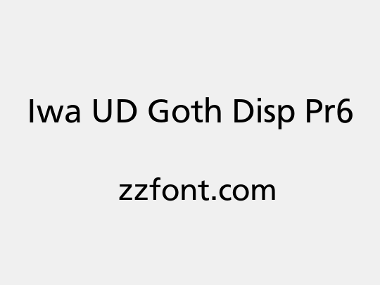 Iwa UD Goth Disp Pr6