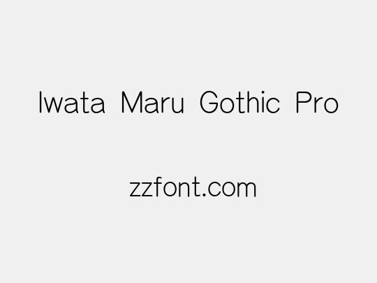 Iwata Maru Gothic Pro