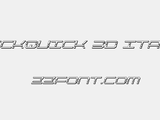 QuickQuick 3D Italic