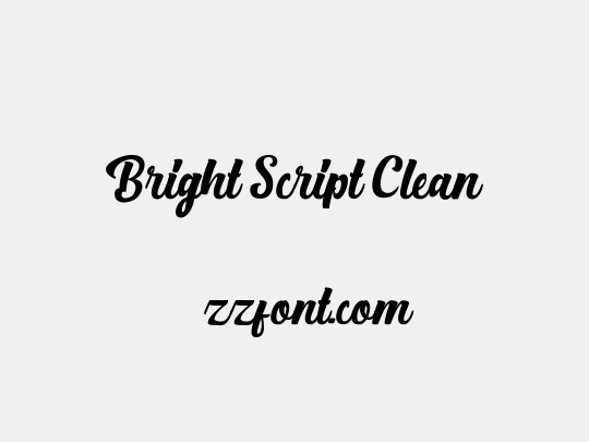 Bright Script Clean