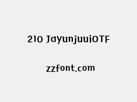 210 JayunjuuiOTF