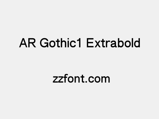 AR Gothic1 Extrabold