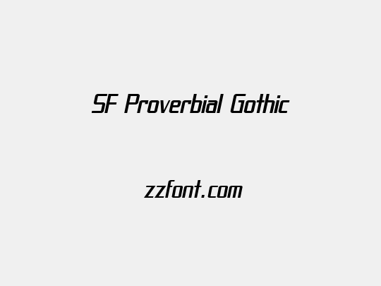 SF Proverbial Gothic