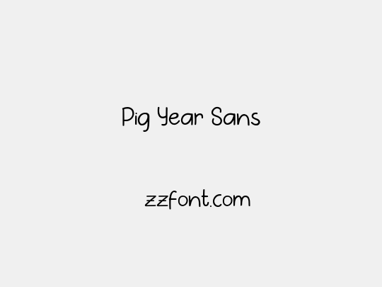 Pig Year Sans