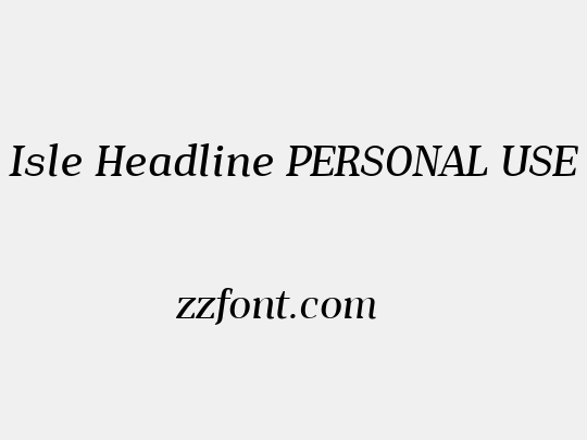 Isle Headline PERSONAL USE
