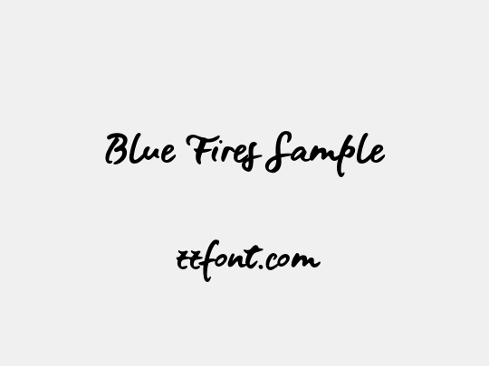 Blue Fires Sample