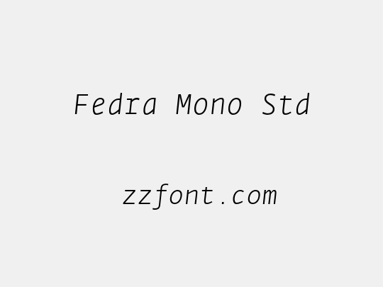Fedra Mono Std