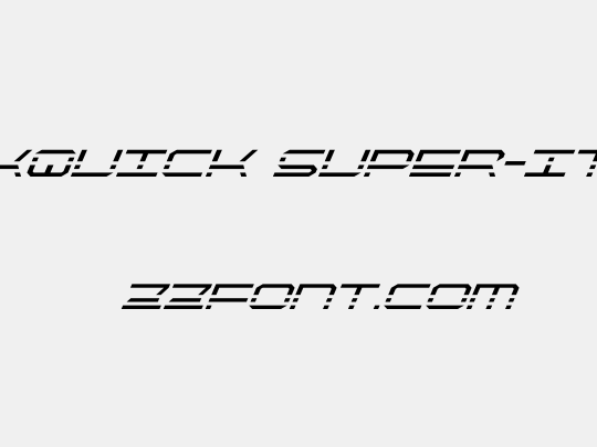QuickQuick Super-Italic