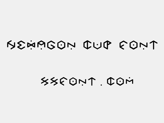 HEXAGON cup font