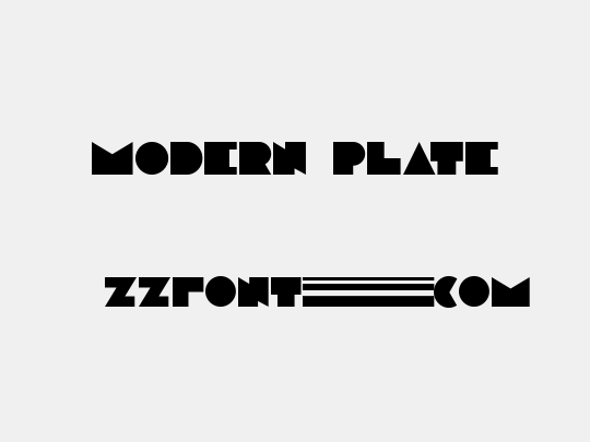 Modern plate