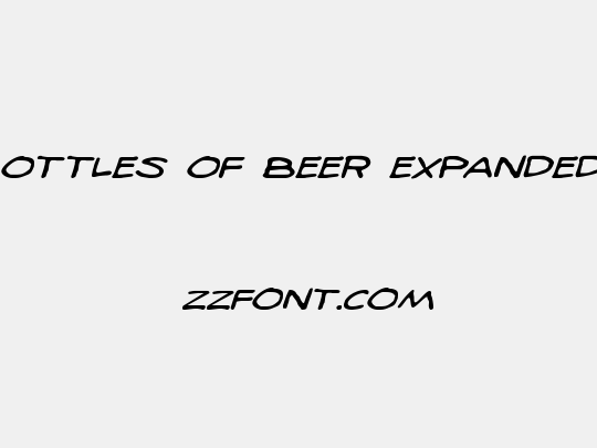 98 Bottles of Beer Expanded Italic