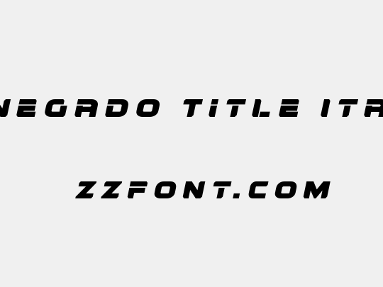 Renegado Title Italic