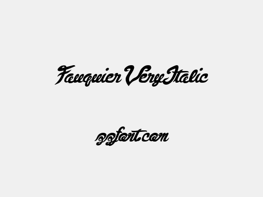 FauquierVeryItalic