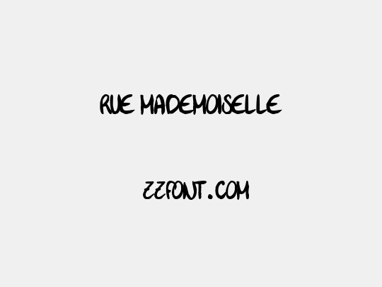 Rue Mademoiselle