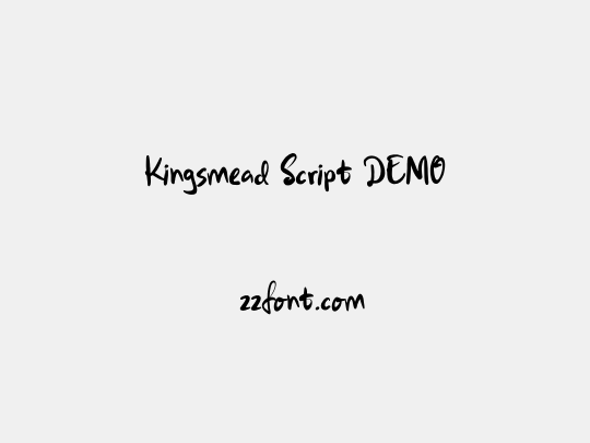 Kingsmead Script DEMO