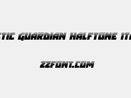 Arctic Guardian Halftone Italic