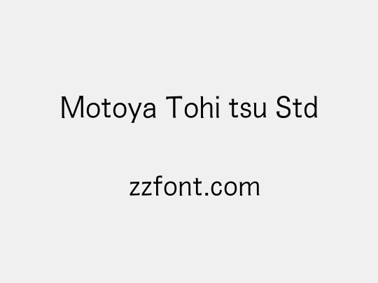Motoya Tohitsu Std