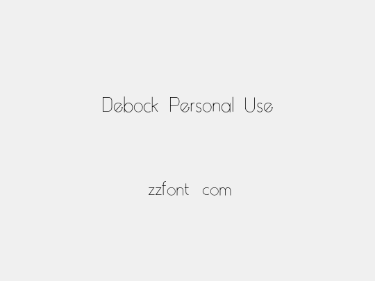 Debock Personal Use