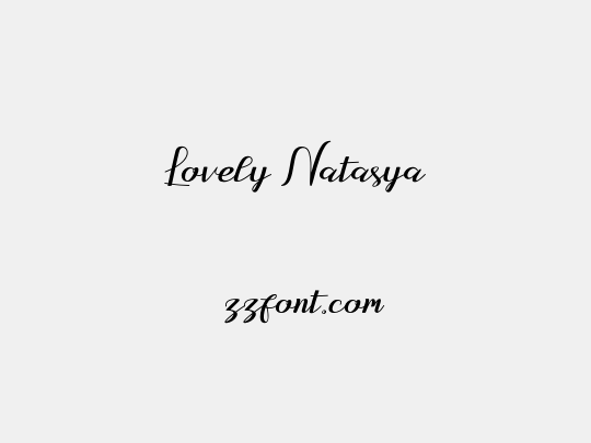 Lovely Natasya
