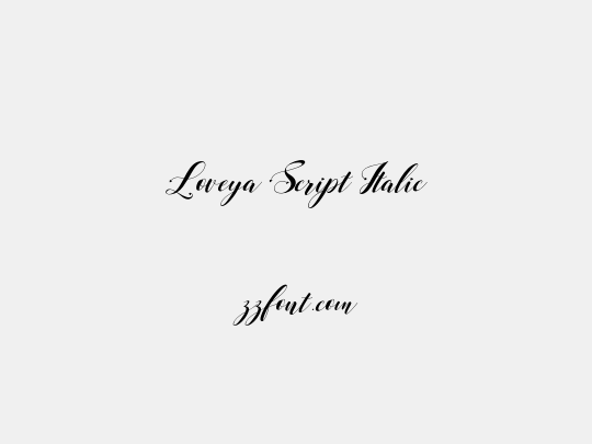 Loveya Script Italic