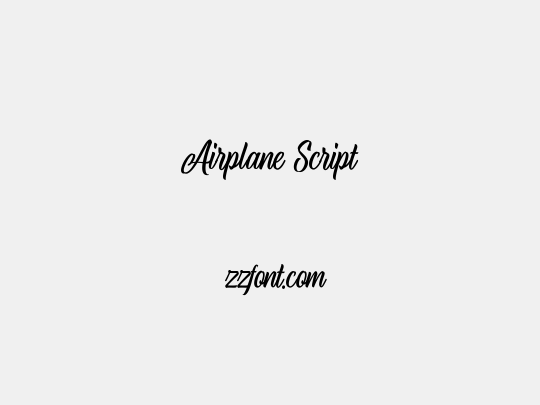 Airplane Script