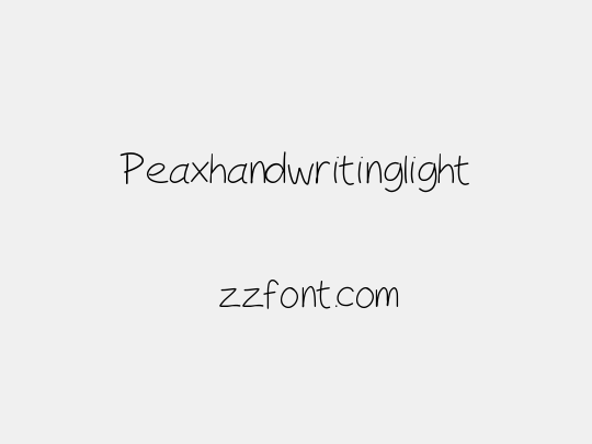 Peaxhandwritinglight