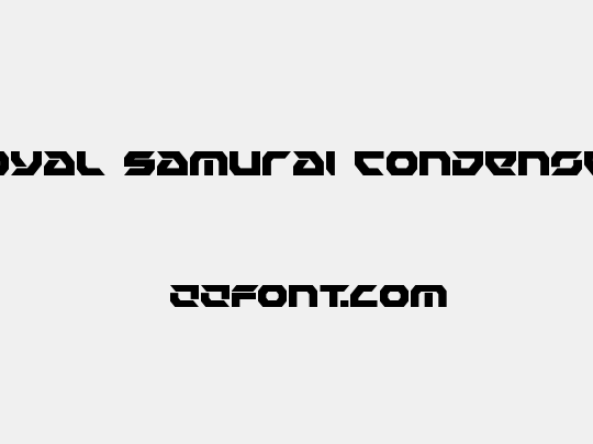 Royal Samurai Condensed