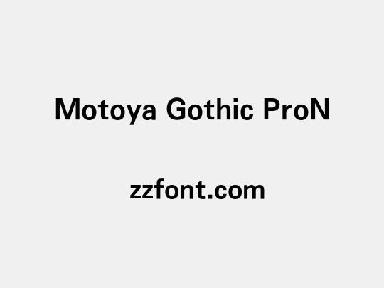 Motoya Gothic ProN