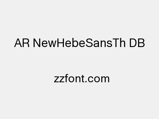 AR NewHebeSansTh DB