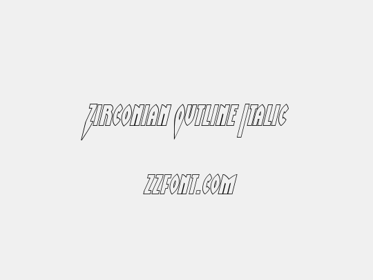 Zirconian Outline Italic