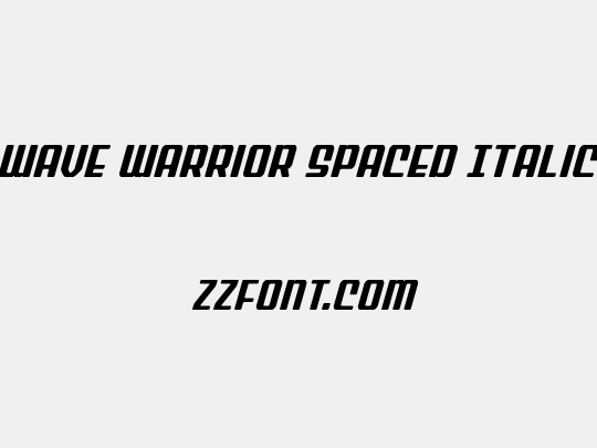Wave Warrior Spaced Italic