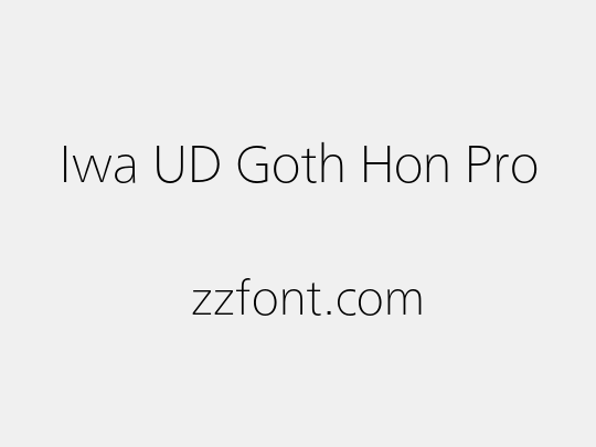 Iwa UD Goth Hon Pro