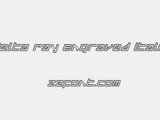 Delta Ray Engraved Italic