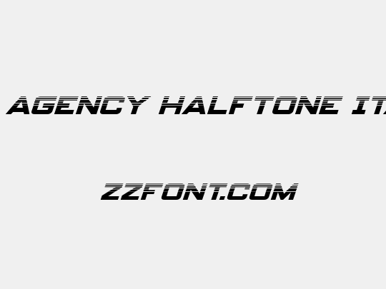 Spy Agency Halftone Italic