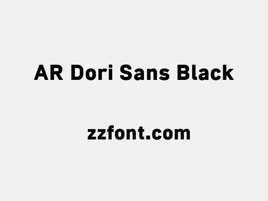 AR Dori Sans Black