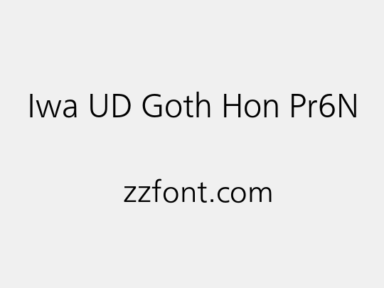 Iwa UD Goth Hon Pr6N