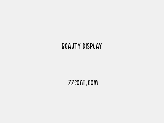 Beauty Display