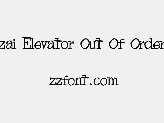 zai Elevator Out Of Order