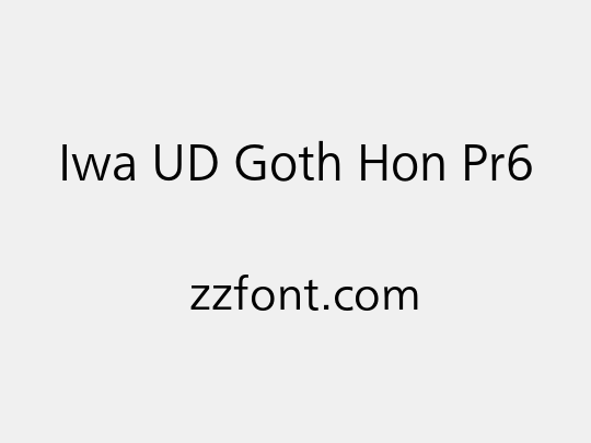 Iwa UD Goth Hon Pr6