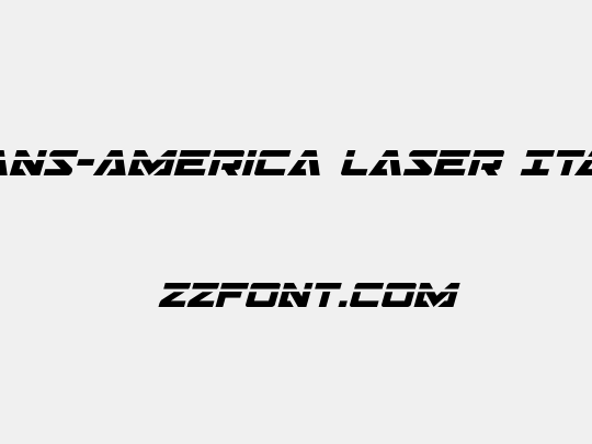Trans-America Laser Italic