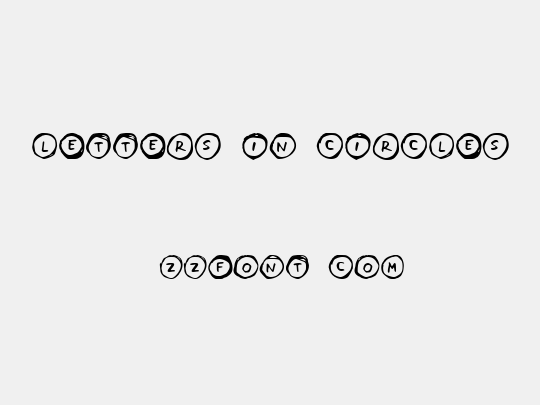 Letters in Circles