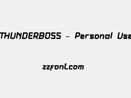 THUNDERBOSS - Personal Use