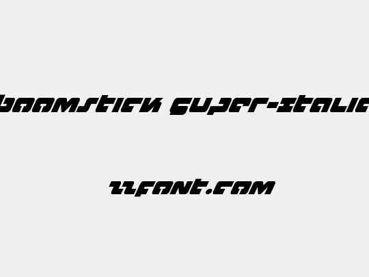 Boomstick Super-Italic