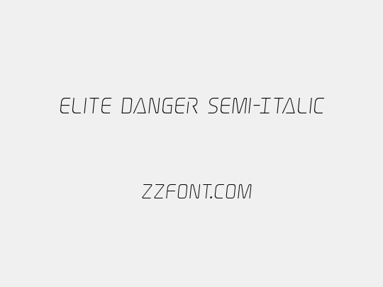 Elite Danger Semi-Italic
