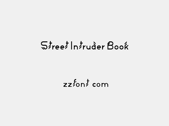 Street Intruder Book